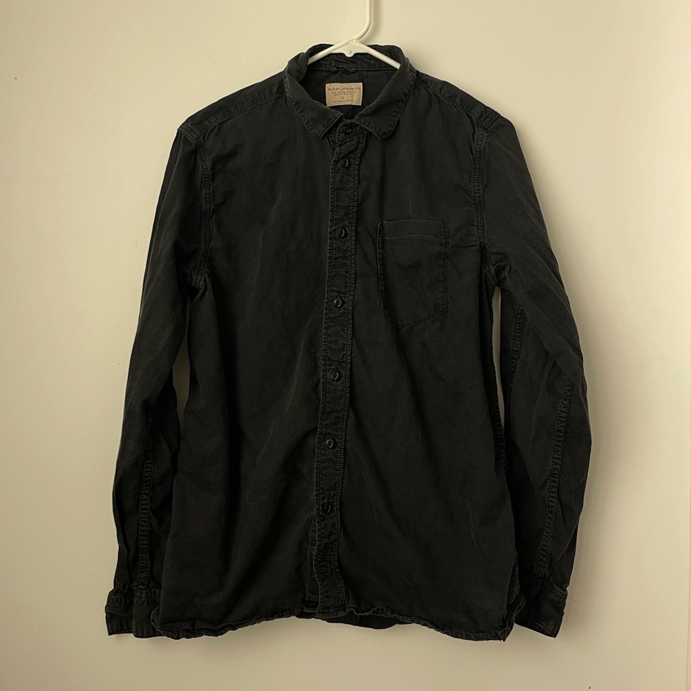 Nudie Jeans Long sleeve black button up 100% organic cotton
